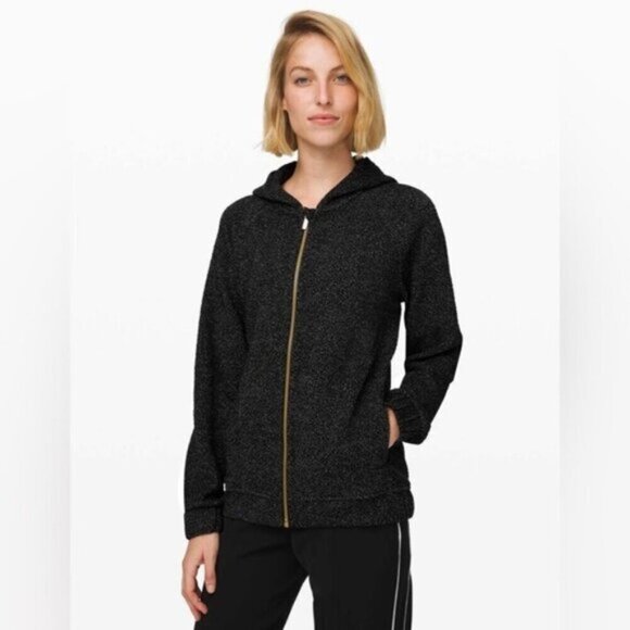 Lululemon Pave New Ways Full-Zip Black / White Women Size Large - Picture 1 of 10